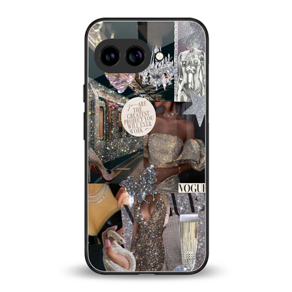 Glam Chic back phone cover | glass case for google pixel 10a