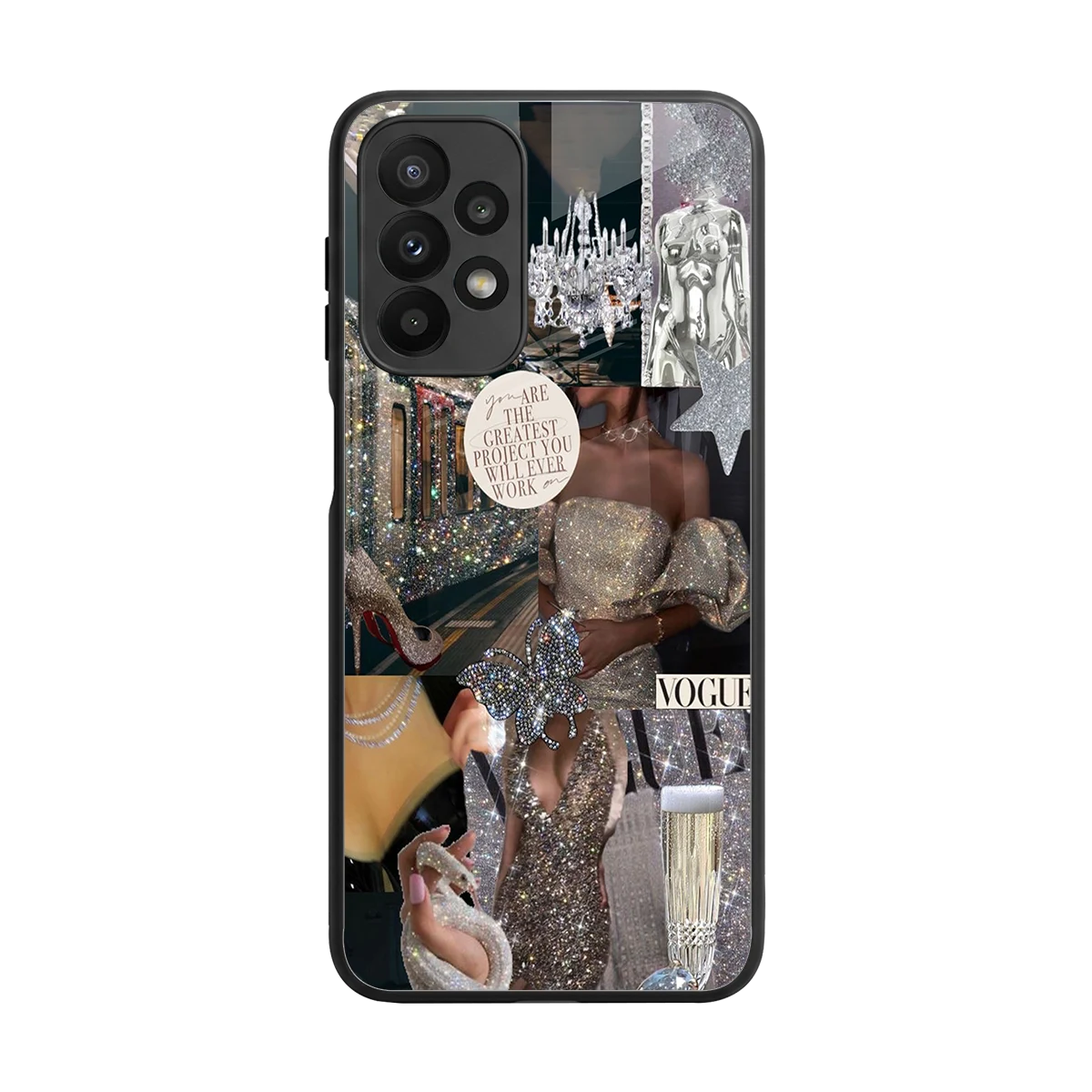 Glam Chic back phone cover | glass case for samsung galaxy a23