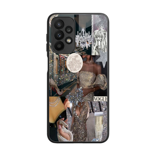 Glam Chic back phone cover | glass case for samsung galaxy a23