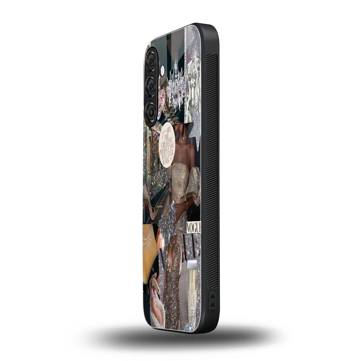 Glam Chic samsung galaxy a55 5g mobile cover | shockproof glass phone case