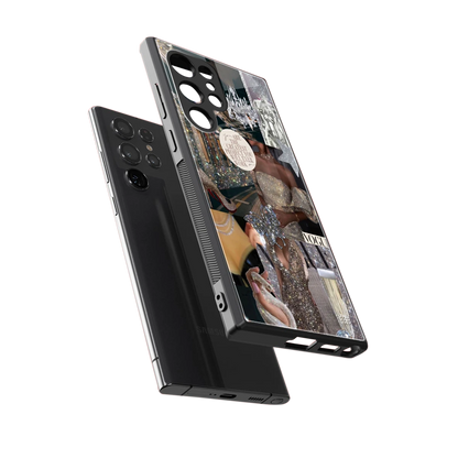 Glam Chic sleek samsung galaxy s23 ultra cover with tempered glass back and TPU edges