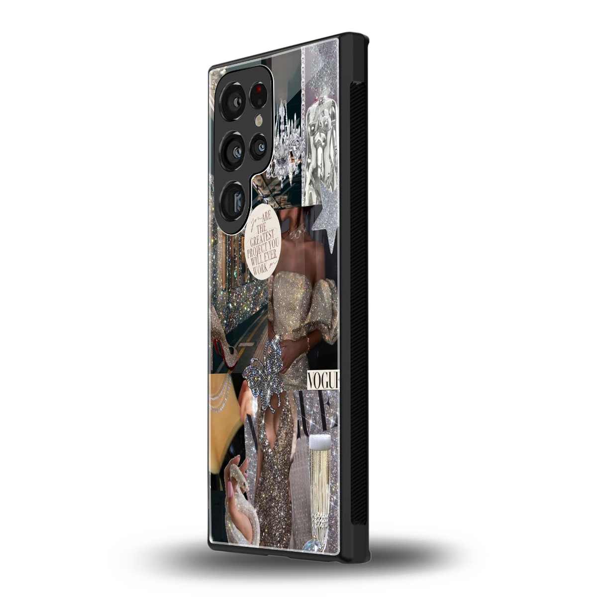 Glam Chic samsung galaxy s23 ultra mobile cover | shockproof glass phone case