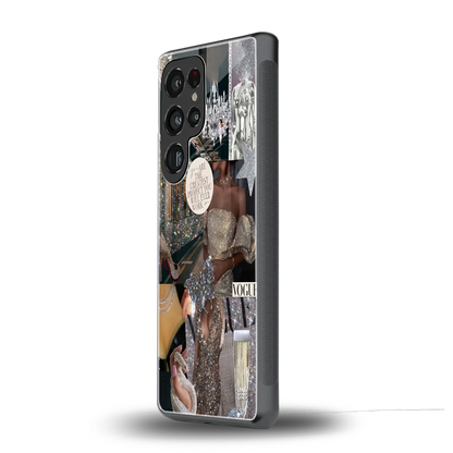 Glam Chic samsung galaxy s25 ultra mobile cover | shockproof glass phone case