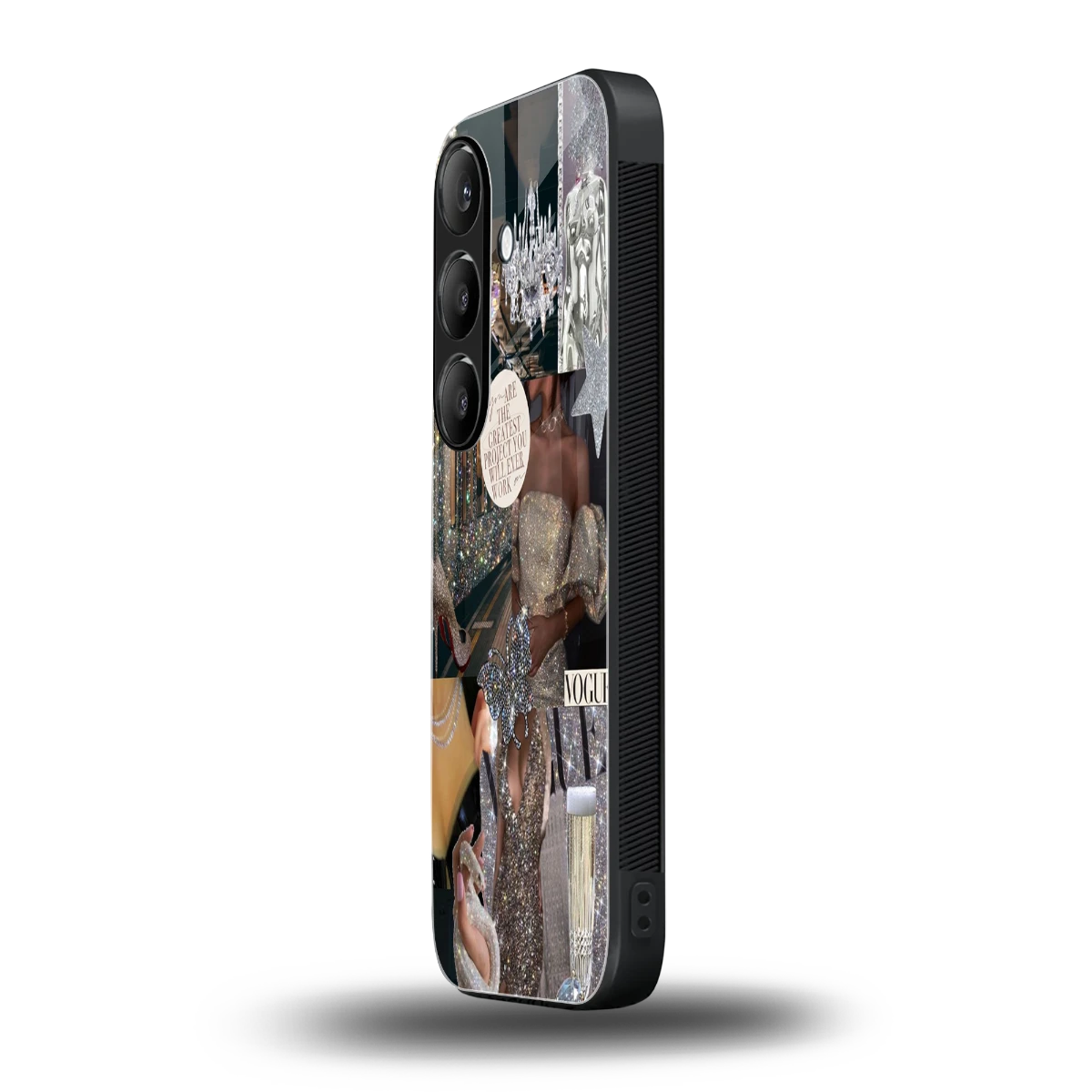 Glam Chic samsung galaxy s23 fe mobile cover | shockproof glass phone case