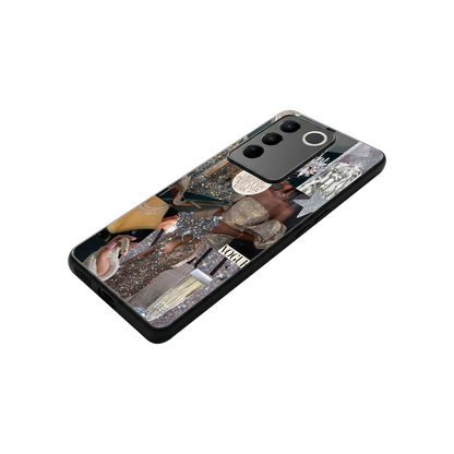 Glam Chic stylish phone case for vivo v27 5g | glossy glass and slim fit