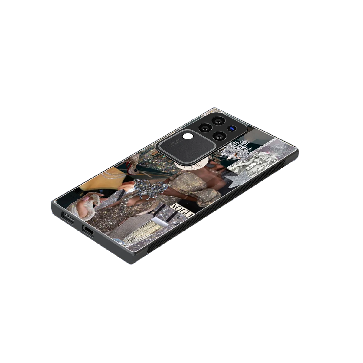 Glam Chic stylish phone case forvivo v30 pro | glossy glass and slim fit