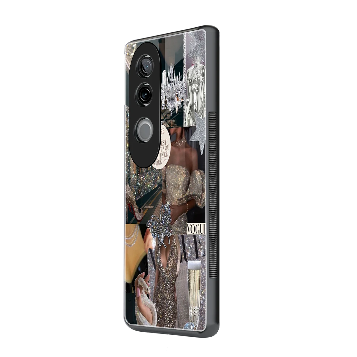 Glam Chic vivo v40e mobile cover | shockproof glass phone case