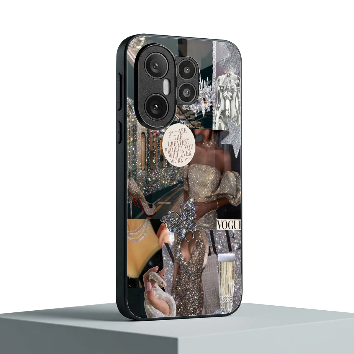Glam Chic vivo x200 fe mobile cover | shockproof glass phone case
