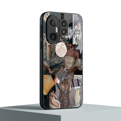 Glam Chic vivo x200 fe mobile cover | shockproof glass phone case