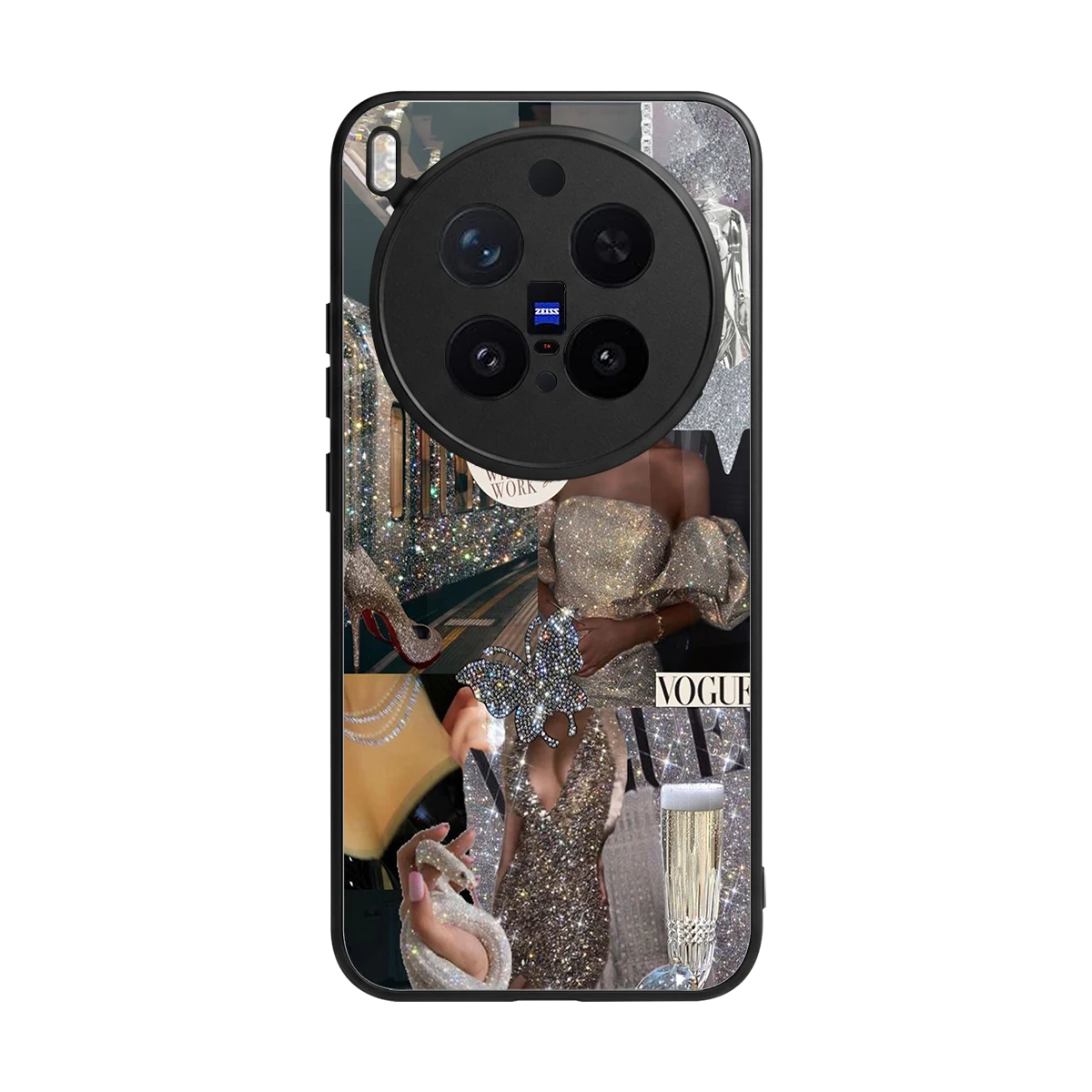 Glam Chic back phone cover | glass case for vivo x300 pro