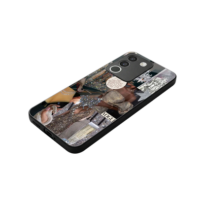 Glam Chic stylish phone case for vivo y200 5g | glossy glass and slim fit