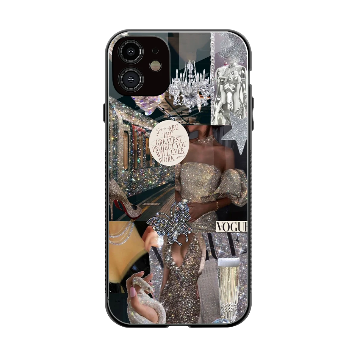 Glam Chic back phone cover | glass case for iphone 12