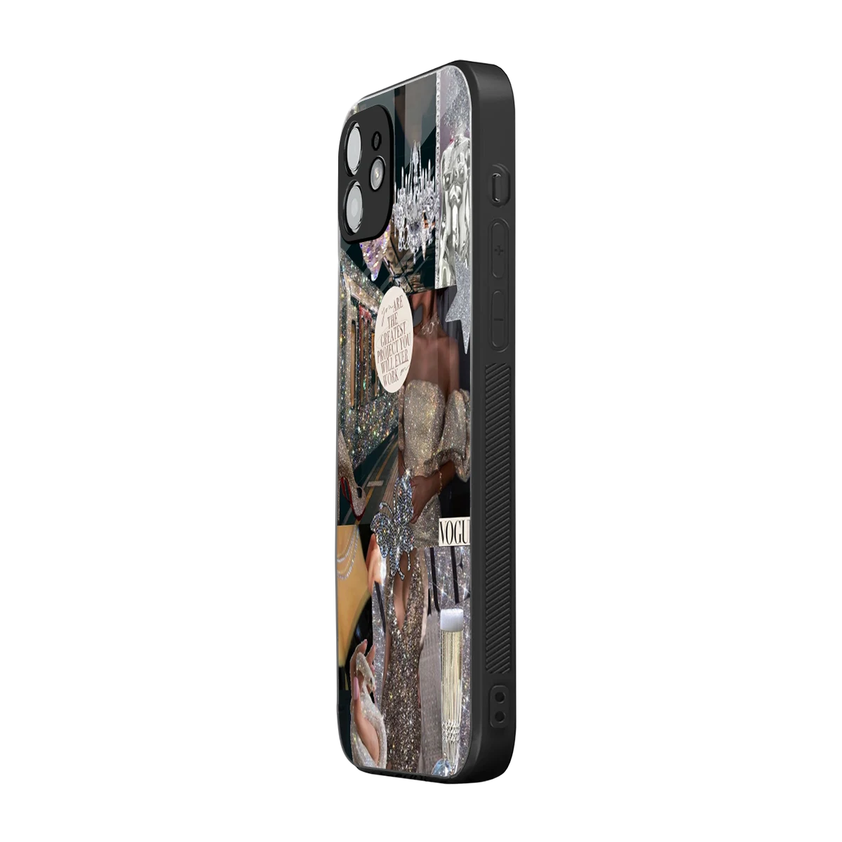 Glam Chic iphone 12 mobile cover | shockproof glass phone case