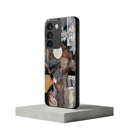 Glam Chic vivo y200 5g mobile cover | shockproof glass phone case