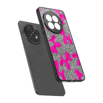 Glittery Ride sleek oneplus 13 cover with tempered glass back and TPU edges