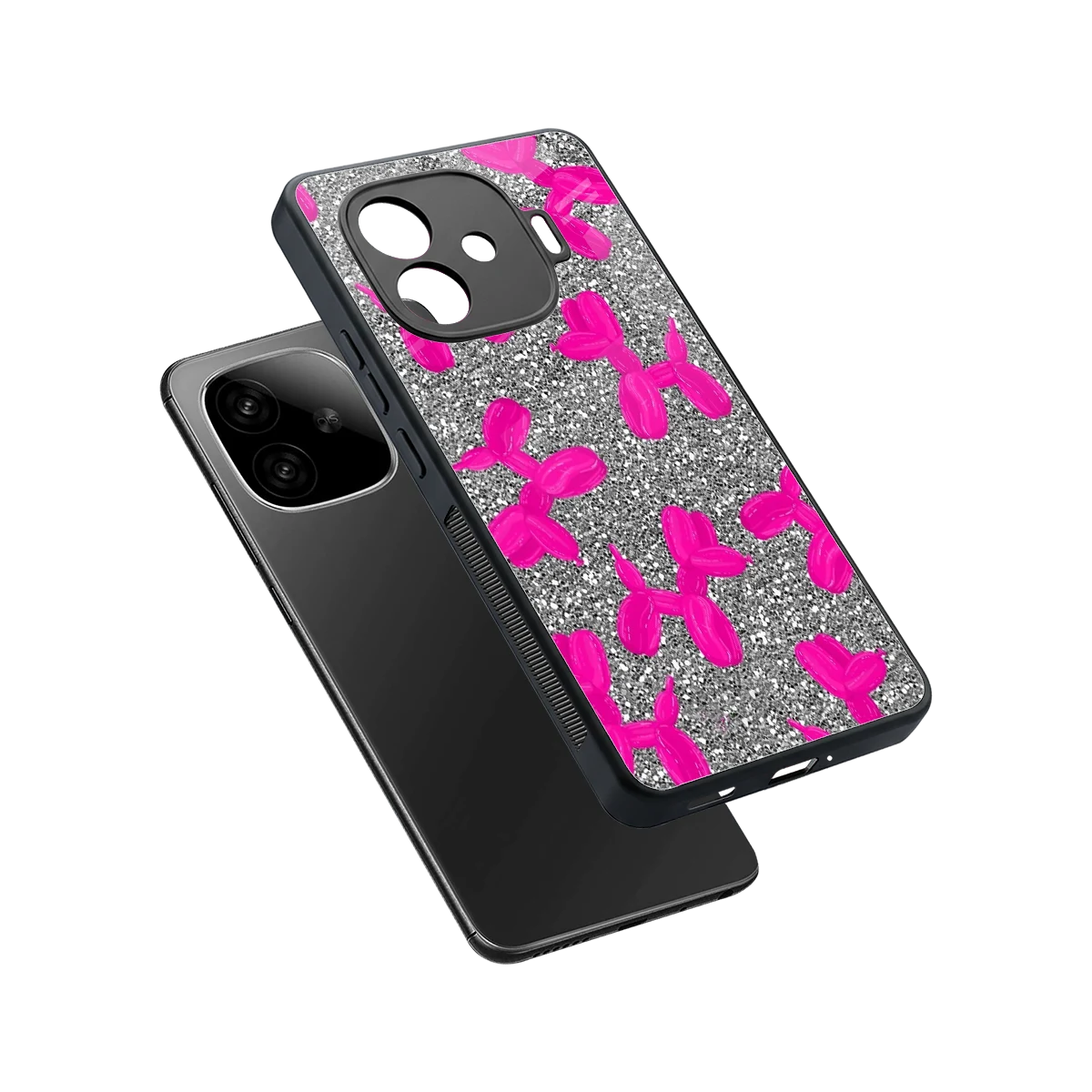 Glittery Ride sleek iqoo neo 10r 5g cover with tempered glass back and TPU edges