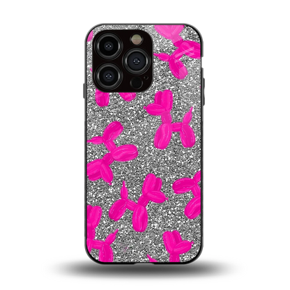 Glittery Ride back phone cover | glass case for iphone 13 pro