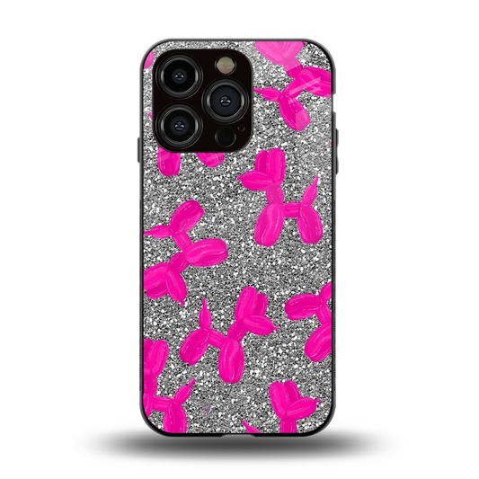 Glittery Ride back phone cover | glass case for iphone 13 pro