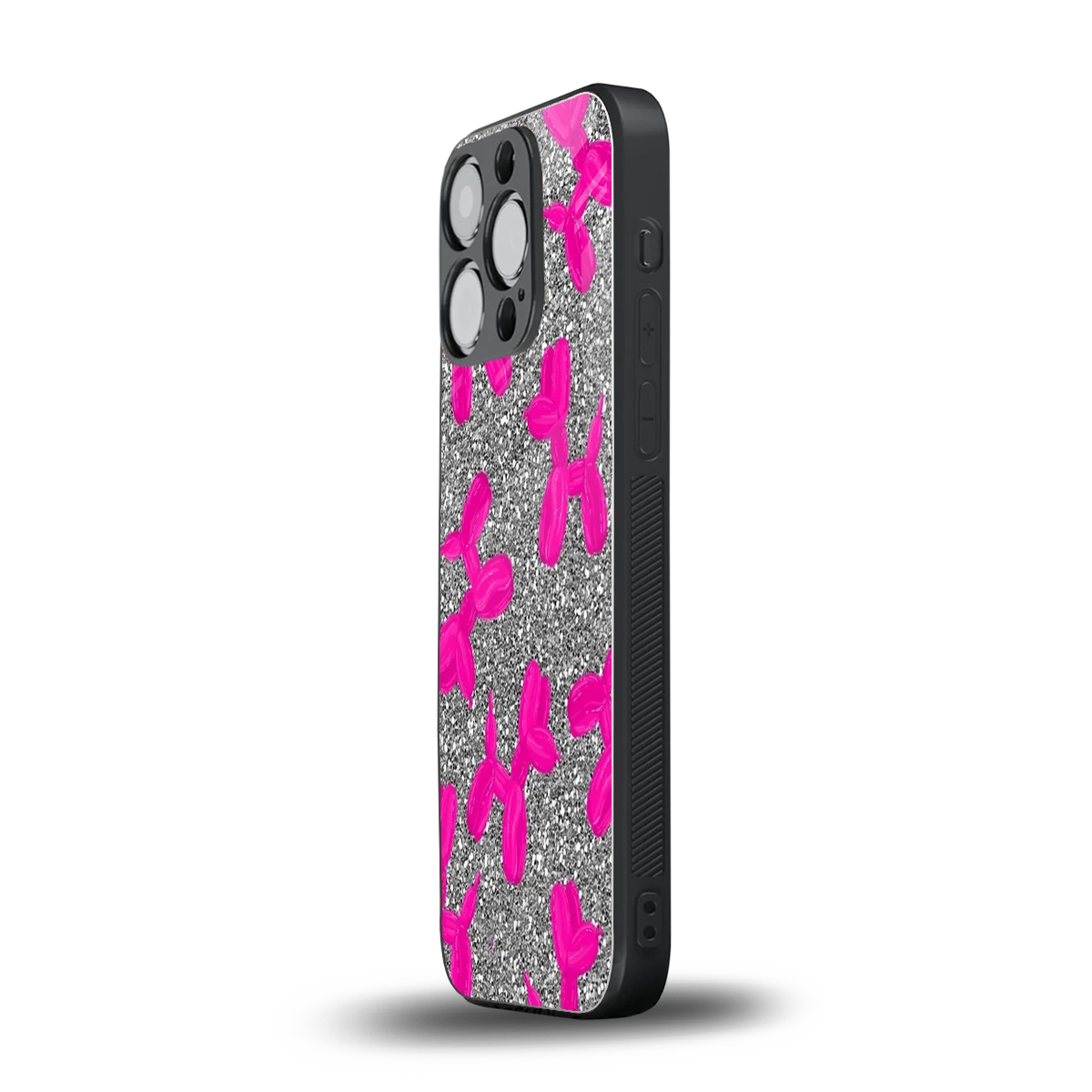 Glittery Ride iphone 12 pro mobile cover | shockproof glass phone case