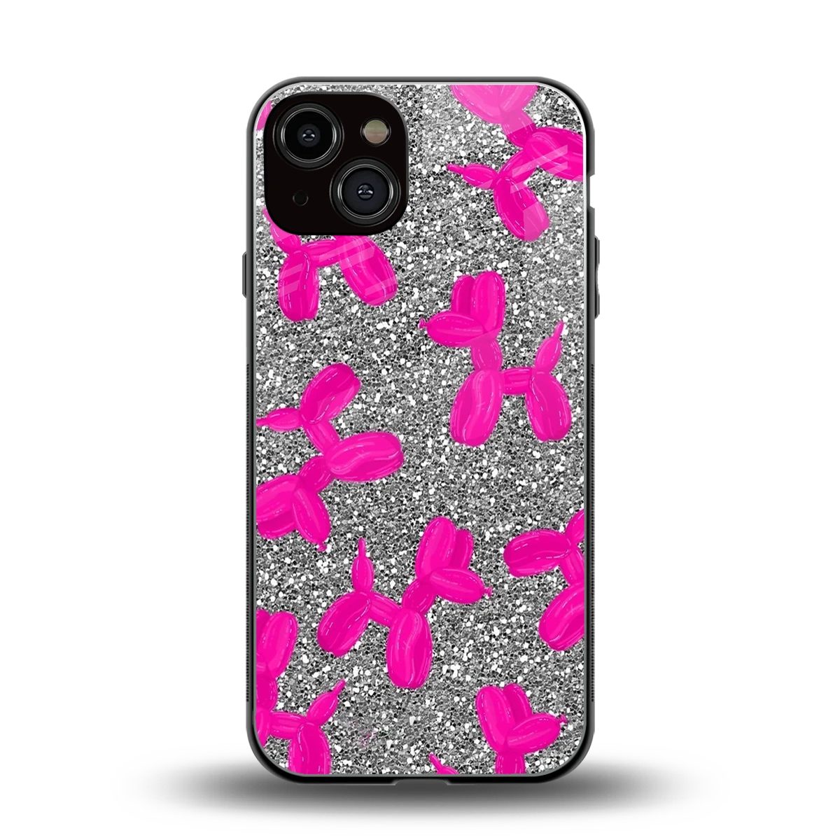 Glittery Ride back phone cover | glass case for iphone 13