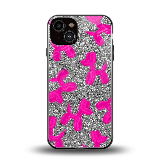 Glittery Ride back phone cover | glass case for iphone 13