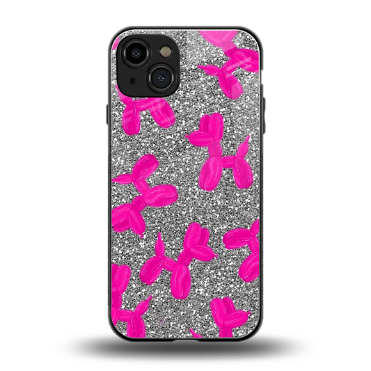 Glittery Ride back phone cover | glass case for iphone 15