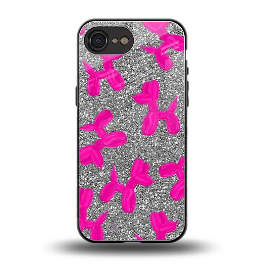 Glittery Ride back phone cover | glass case for iphone 17e