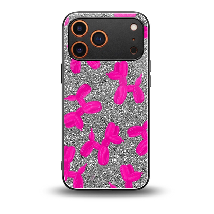 Glittery Ride back phone cover | glass case for iphone 17 pro max