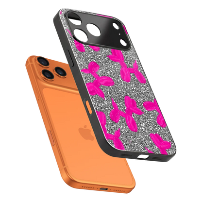 Glittery Ride sleek iphone 17 pro cover with tempered glass back and TPU edges