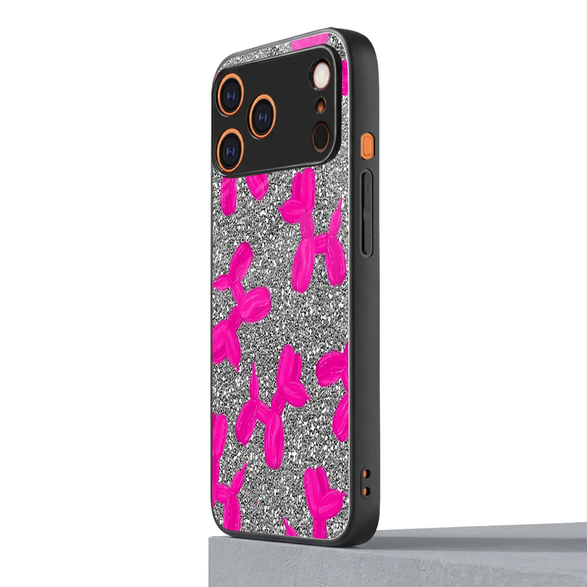 Glittery Ride iphone 17 pro max mobile cover | shockproof glass phone case