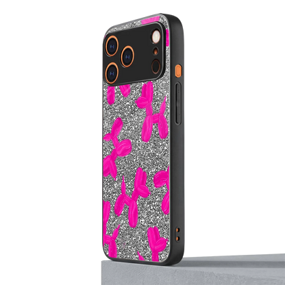 Glittery Ride iphone 17 pro max mobile cover | shockproof glass phone case
