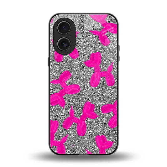 Glittery Ride back phone cover | glass case for iphone 17