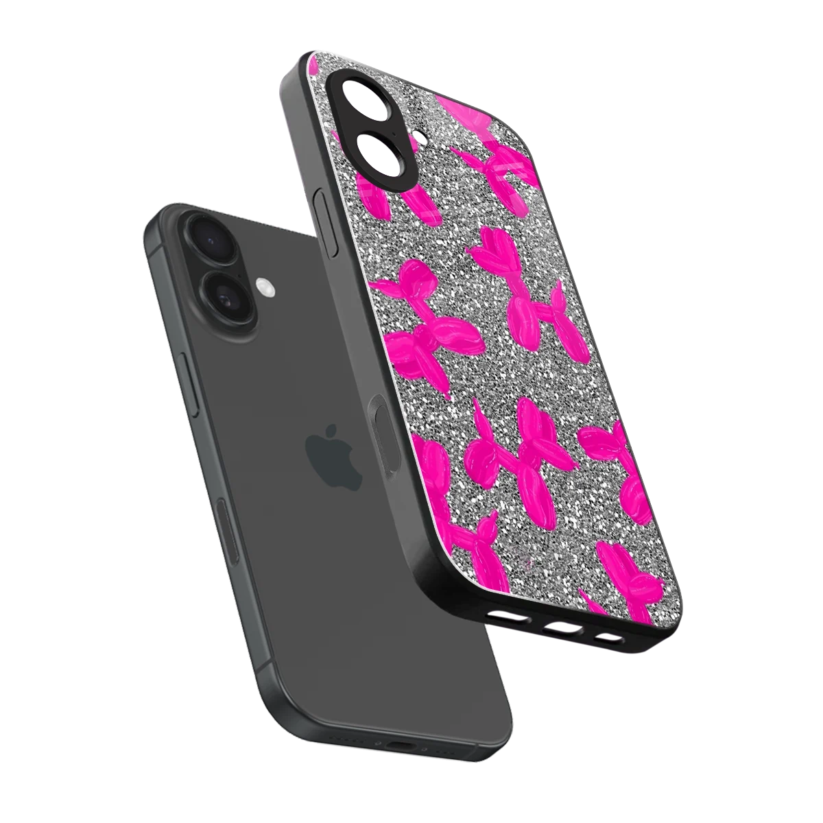 Glittery Ride sleek iphone 17 cover with tempered glass back and TPU edges