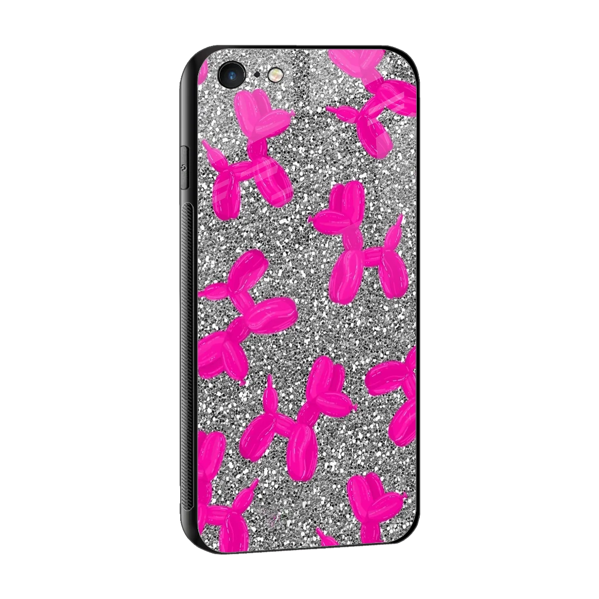Glittery Ride sleek iphone 6s cover with tempered glass back and TPU edges