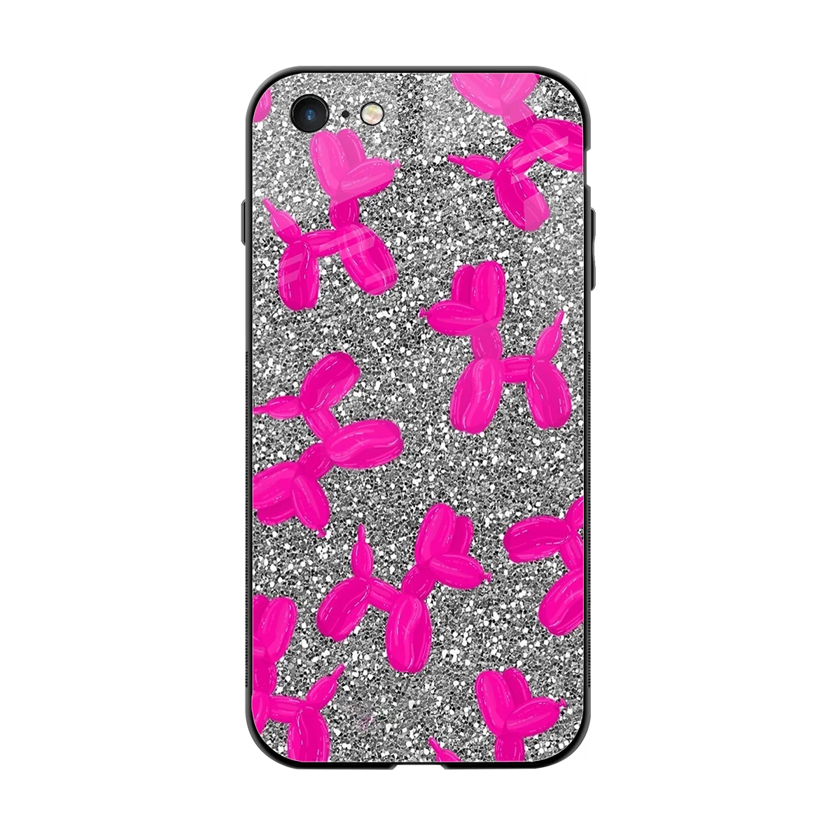 Glittery Ride back phone cover | glass case for iphone 6s plus