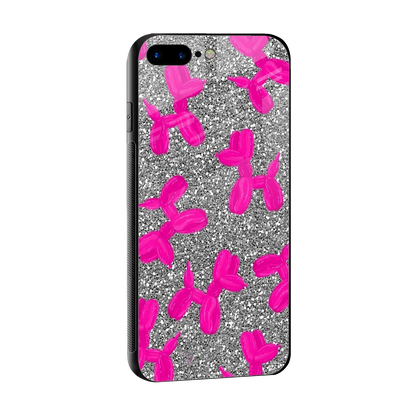 Glittery Ride sleek iphone 8 plus cover with tempered glass back and TPU edges