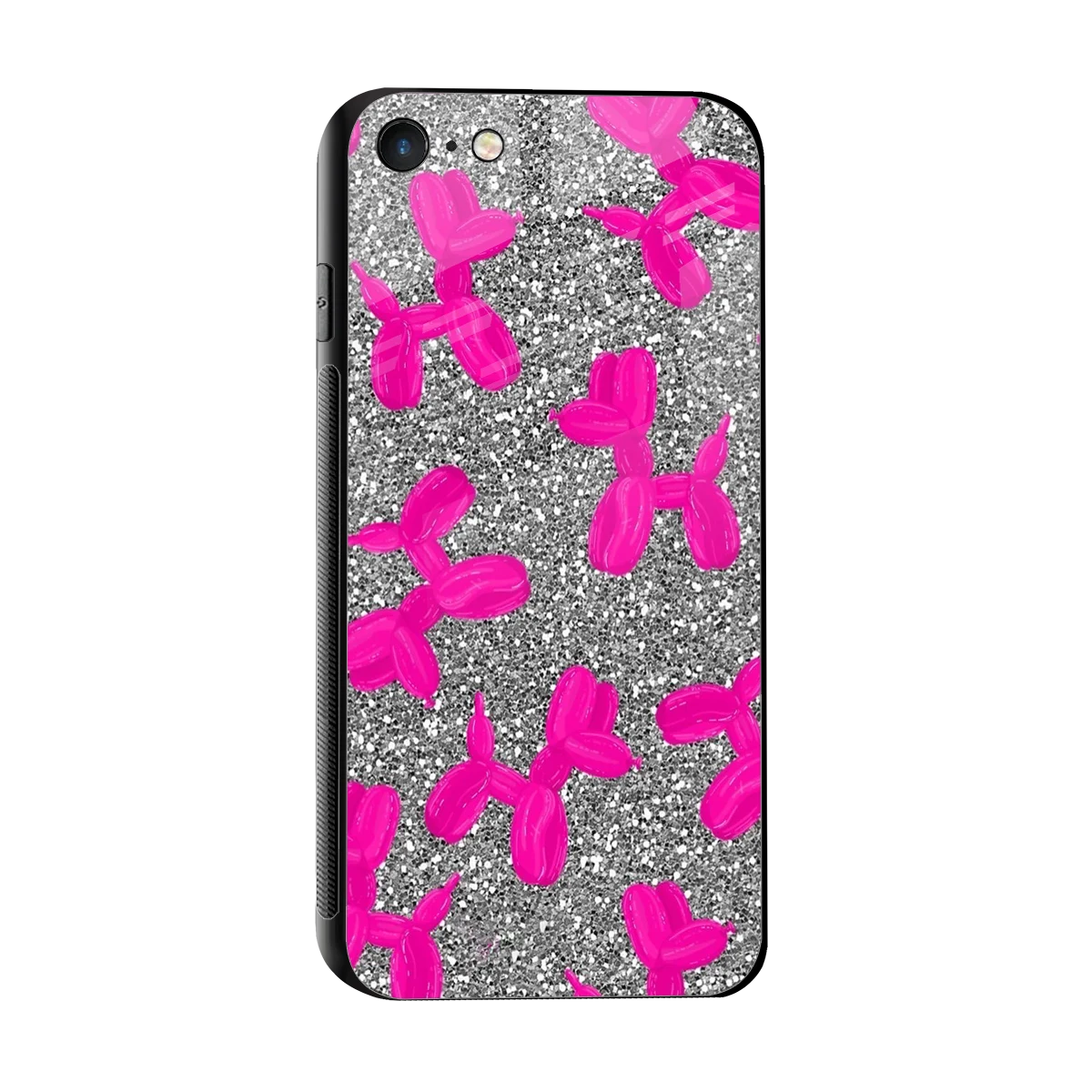 Glittery Ride sleek iphone 7 cover with tempered glass back and TPU edges