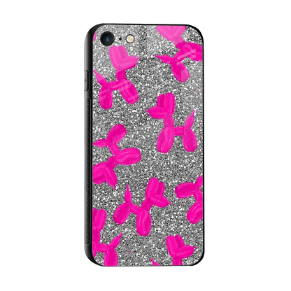 Glittery Ride sleek iphone 7 cover with tempered glass back and TPU edges