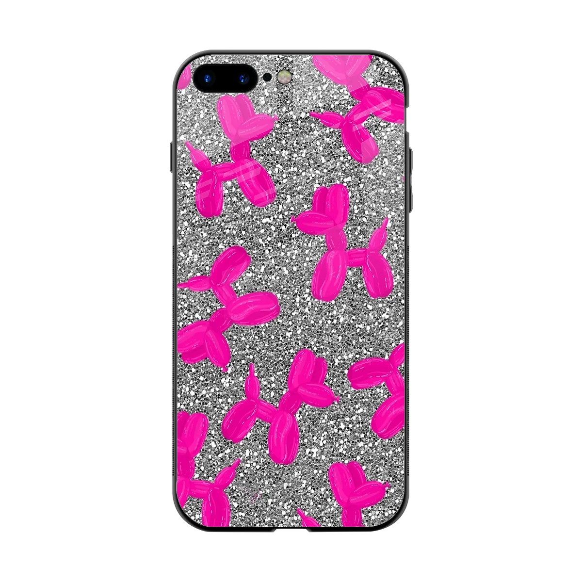 Glittery Ride back phone cover | glass case for iphone 8 plus