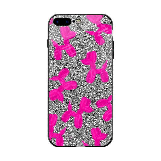 Glittery Ride back phone cover | glass case for iphone 8 plus