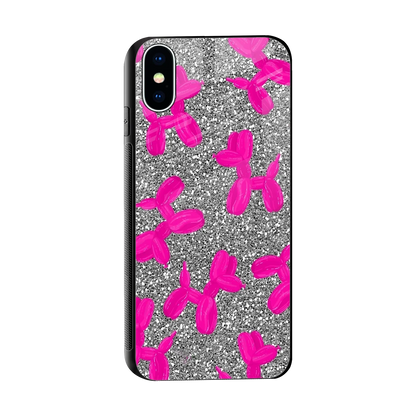 Glittery Ride sleek iphone x cover with tempered glass back and TPU edges