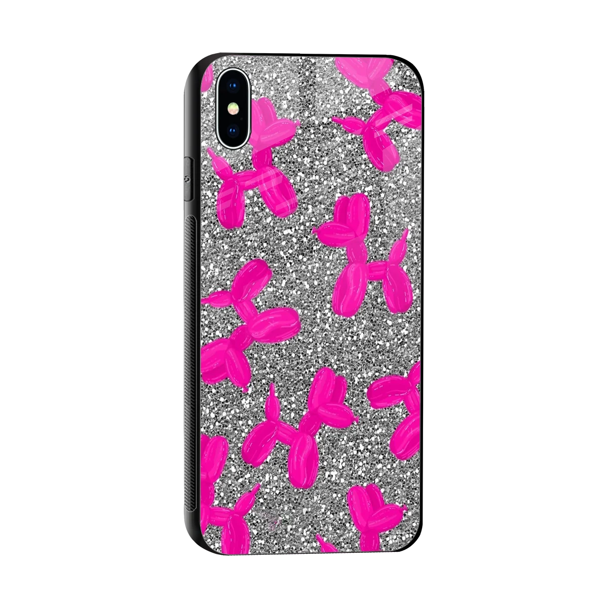 Glittery Ride sleek iphone xs max cover with tempered glass back and TPU edges