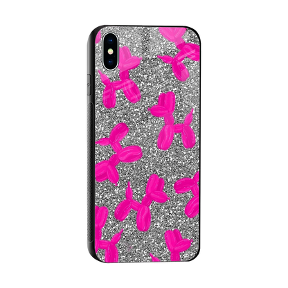 Glittery Ride sleek iphone xs max cover with tempered glass back and TPU edges