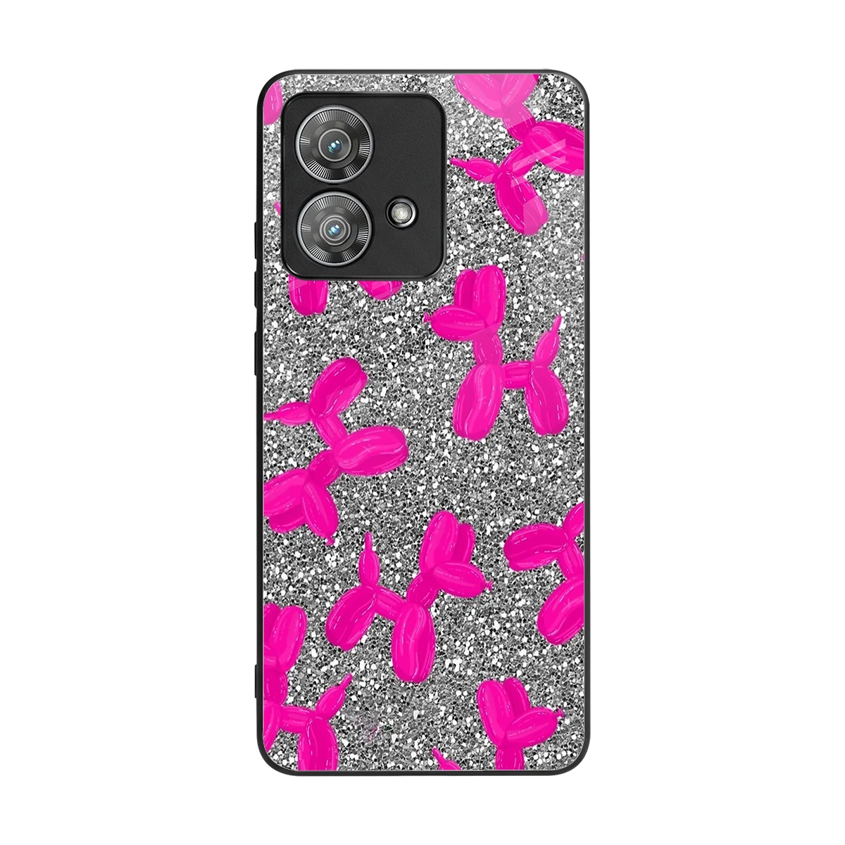 Glittery Ride back phone cover | glass case for motorola edge 40 neo 5g