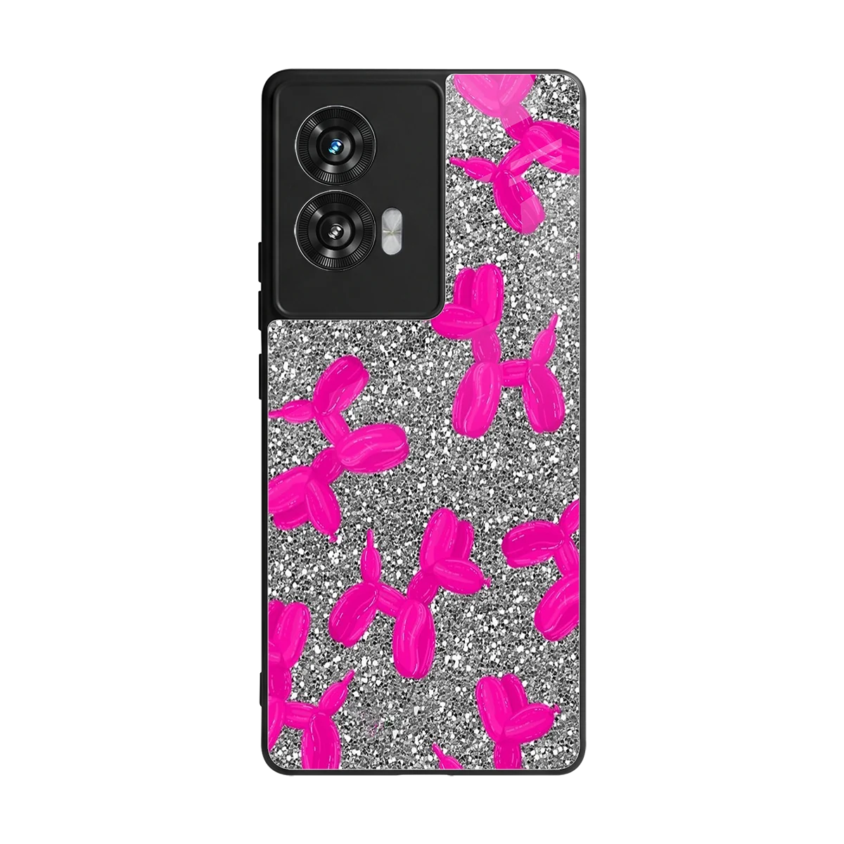 Glittery Ride back phone cover | glass case for motorola edge 50 fusion