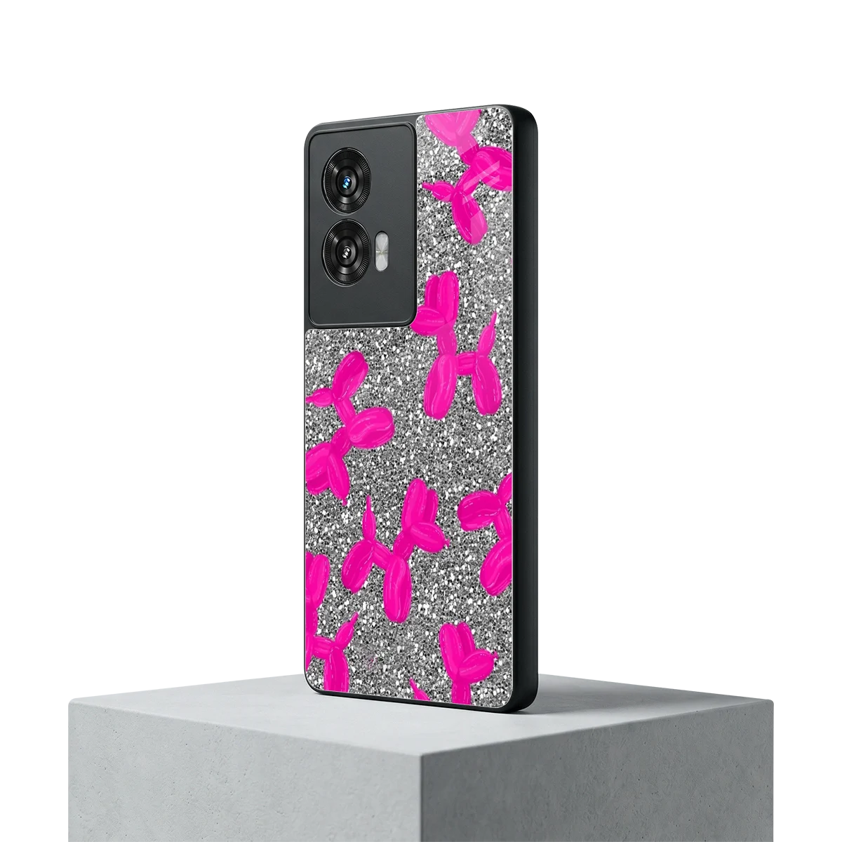 Glittery Ride motorola edge 50 fusion mobile cover | shockproof glass phone case