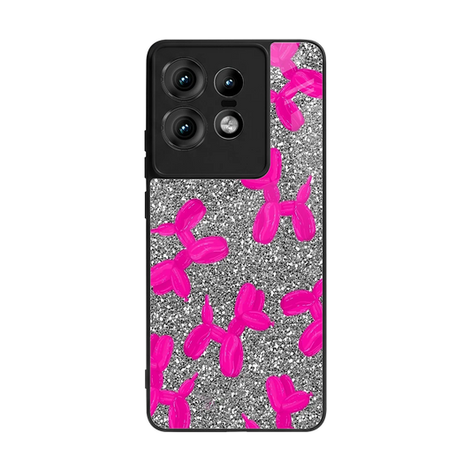 Glittery Ride back phone cover | glass case for motorola edge 50 pro