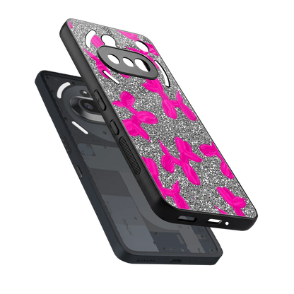 Glittery Ride sleek nothing phone 3a cover with tempered glass back and TPU edges