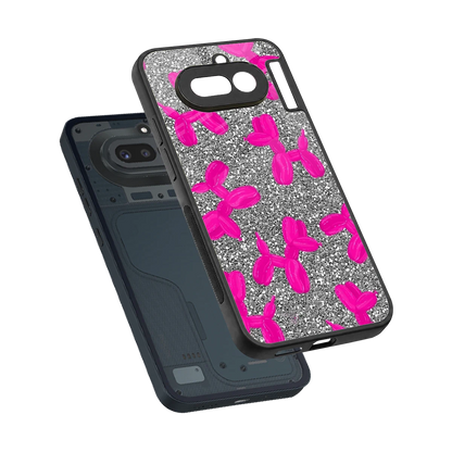 Glittery Ride sleek nothing phone 4a cover with tempered glass back and TPU edges