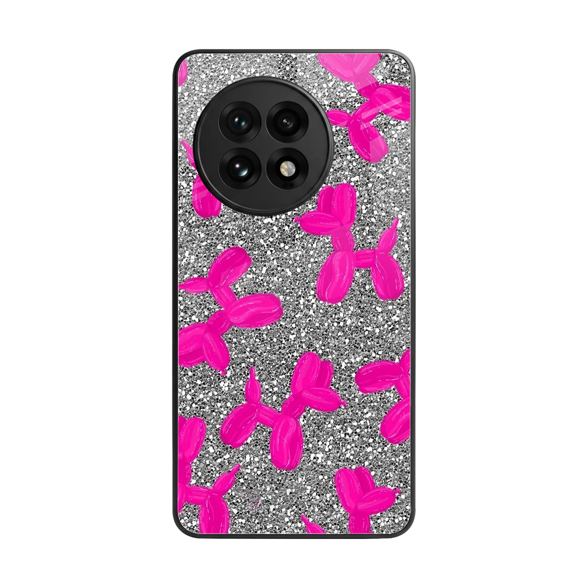 Glittery Ride back phone cover | glass case for oneplus 13r